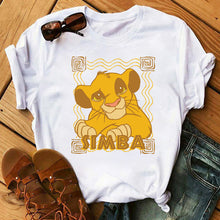 Load image into Gallery viewer, Maycaur T-shirt Women 2020 Summer Fashion Cartoon Lion King Pocket Print Tshirts Harajuku Casual Short Sleeve Tshirt Female Tops
