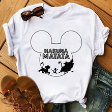 Load image into Gallery viewer, Maycaur T-shirt Women 2020 Summer Fashion Cartoon Lion King Pocket Print Tshirts Harajuku Casual Short Sleeve Tshirt Female Tops