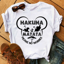 Load image into Gallery viewer, Maycaur T-shirt Women 2020 Summer Fashion Cartoon Lion King Pocket Print Tshirts Harajuku Casual Short Sleeve Tshirt Female Tops