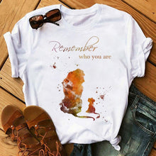 Load image into Gallery viewer, Maycaur T-shirt Women 2020 Summer Fashion Cartoon Lion King Pocket Print Tshirts Harajuku Casual Short Sleeve Tshirt Female Tops