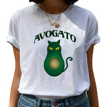 Load image into Gallery viewer, Women T-shirts Fashion Avocado Harajuku Kawaii Cartoon T-Shirt Women Small Female T-shirt 90s Graphic Tops Tshirt Vintage Tshirt