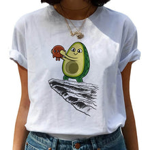 Load image into Gallery viewer, Women T-shirts Fashion Avocado Harajuku Kawaii Cartoon T-Shirt Women Small Female T-shirt 90s Graphic Tops Tshirt Vintage Tshirt