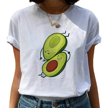 Load image into Gallery viewer, Women T-shirts Fashion Avocado Harajuku Kawaii Cartoon T-Shirt Women Small Female T-shirt 90s Graphic Tops Tshirt Vintage Tshirt