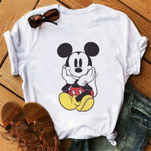 Load image into Gallery viewer, Harajuku Mouse Cartoon Printing T Shirts Women Mickey Graphic Tshirt Summer Short Sleeve Cute Shirt Vogue Tops Female T-Shirts
