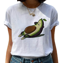 Load image into Gallery viewer, Women T-shirts Fashion Avocado Harajuku Kawaii Cartoon T-Shirt Women Small Female T-shirt 90s Graphic Tops Tshirt Vintage Tshirt
