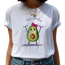 Load image into Gallery viewer, Women T-shirts Fashion Avocado Harajuku Kawaii Cartoon T-Shirt Women Small Female T-shirt 90s Graphic Tops Tshirt Vintage Tshirt
