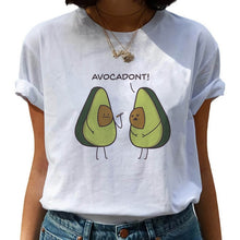 Load image into Gallery viewer, Women T-shirts Fashion Avocado Harajuku Kawaii Cartoon T-Shirt Women Small Female T-shirt 90s Graphic Tops Tshirt Vintage Tshirt
