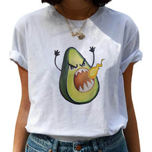 Load image into Gallery viewer, Women T-shirts Fashion Avocado Harajuku Kawaii Cartoon T-Shirt Women Small Female T-shirt 90s Graphic Tops Tshirt Vintage Tshirt
