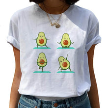 Load image into Gallery viewer, Women T-shirts Fashion Avocado Harajuku Kawaii Cartoon T-Shirt Women Small Female T-shirt 90s Graphic Tops Tshirt Vintage Tshirt
