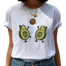 Load image into Gallery viewer, Women T-shirts Fashion Avocado Harajuku Kawaii Cartoon T-Shirt Women Small Female T-shirt 90s Graphic Tops Tshirt Vintage Tshirt
