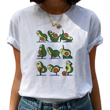 Load image into Gallery viewer, Women T-shirts Fashion Avocado Harajuku Kawaii Cartoon T-Shirt Women Small Female T-shirt 90s Graphic Tops Tshirt Vintage Tshirt
