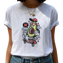 Load image into Gallery viewer, Women T-shirts Fashion Avocado Harajuku Kawaii Cartoon T-Shirt Women Small Female T-shirt 90s Graphic Tops Tshirt Vintage Tshirt

