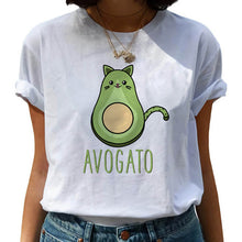 Load image into Gallery viewer, Women T-shirts Fashion Avocado Harajuku Kawaii Cartoon T-Shirt Women Small Female T-shirt 90s Graphic Tops Tshirt Vintage Tshirt
