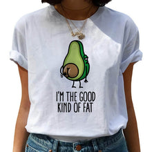 Load image into Gallery viewer, Women T-shirts Fashion Avocado Harajuku Kawaii Cartoon T-Shirt Women Small Female T-shirt 90s Graphic Tops Tshirt Vintage Tshirt
