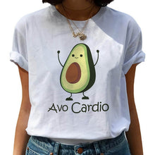 Load image into Gallery viewer, Women T-shirts Fashion Avocado Harajuku Kawaii Cartoon T-Shirt Women Small Female T-shirt 90s Graphic Tops Tshirt Vintage Tshirt
